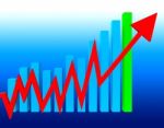 Graph Increasing Means Statistics Infochart And Investment Stock Photo