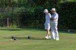 Lawn Bowls Match At Colemans Hatch Stock Photo