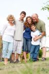 Portrait Of Happy Family Stock Photo