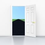 Long Road Indicates Door Frames And Doorframe Stock Photo