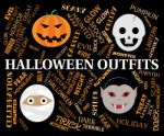 Halloween Outfits Shows Trick Or Treat Clothes Stock Photo