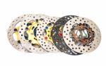 Group Of New Disc Brake For Motorcycle Stock Photo