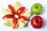 Red & Green Apple Stock Photo