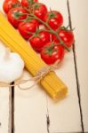 Italian Basic Pasta Ingredients Stock Photo