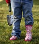 Child Digging Stock Photo