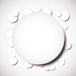 Abstract Blank Geometric Circle With Drop Shadow Background Stock Photo