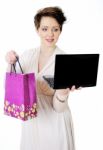 Shopping On-line Stock Photo