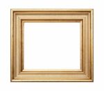 Retro Gold Picture Frame Stock Photo