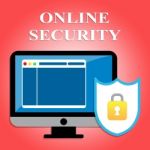 Online Security Shows Web Site And Communication Stock Photo