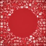 Circle Valentine's Day, Love Icon Stock Photo