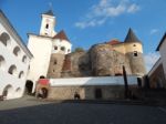 The Eleventh Century Castle On The Volcanic Mountain, Architecture And Elements  Stock Photo