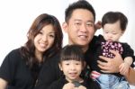 Funny Malaysian Family Stock Photo