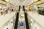 Abstract Blurred People Shopping In Department Store, Urban Life Stock Photo