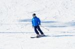 Deogyusan,korea - January 1: Skier Skiing On Deogyusan Ski Resort In Winter,south Korea On January 1, 2016 Stock Photo