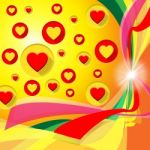 Background Hearts Represents Valentines Day And Backdrop Stock Photo