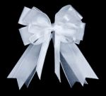 White Bow Stock Photo