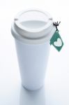 Coffee Cup With Heart Stock Photo