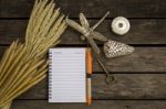 Vintage Style Image Of Blank Note Book Stock Photo