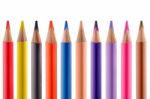 Colour Pencils Isolated Stock Photo