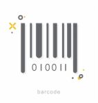 Thin Line Icons, Barcode Stock Photo