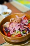 Spicy Pork Ham Salad Stock Photo