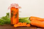 Artisan Preparation Of Pickling Fresh Organic Carrots Stock Photo