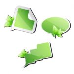 Speech bubbles With Leaves Stock Photo