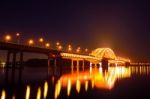 Banghwa Bridge At Night In Seoul,korea Stock Photo