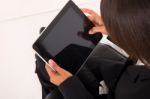 Businesswoman With Tablet Stock Photo