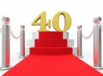 Golden Forty On Red Carpet Means Entertainment Awards Party Stock Photo