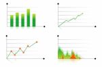 Different Business Graphs Stock Photo