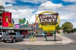 The Copper Cart In Seligman Stock Photo