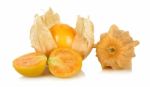 Physalis Fruit Isolated On The White Background Stock Photo