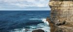 View Of Devils Kitchen Beach, Tasmania Stock Photo