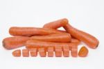 Carrots Isolated On A White Background Stock Photo