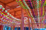 Seoul, South Korea - May 9 : Bongeunsa Temple With Hanging Lanterns For Celebrating The Buddha's Birthday On May. Photo Taken On May 9,2015 In Seoul,south Korea Stock Photo