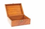 Old Opened Wooden Box Stock Photo