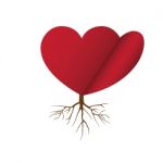 Heart Love Root Flat Icon  Illustration Stock Photo