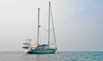 Yacht In Ocean Stock Photo