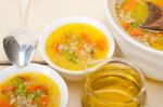 Syrian Barley Broth Soup Aleppo Style Stock Photo