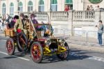 Car Approaching The Finish Line Of The London To Brighton Vetera Stock Photo