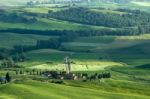 Farmland In Val D'orcia Tuscany Stock Photo