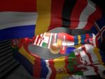 Flags Of European Countries Final Tournament Of Euro 2016 Football .3d Rendering Stock Photo