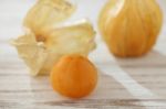 Cape Gooseberry Physalis Fruit Ground Cherry Organic Food Vegetabl Stock Photo