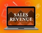 Sales Revenue Represents Wages Profit And Salaries Stock Photo