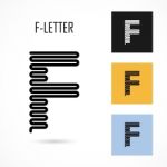 Creative F- Letter Icon Abstract Logo Design  Template Stock Photo