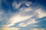 Dramatic Cloudy Blue Sky In Day Time Stock Photo