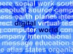 Digital World Words Stock Photo