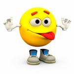 Emoticon Taunting Stock Photo