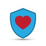  Love Heart Shield Illustration Stock Photo